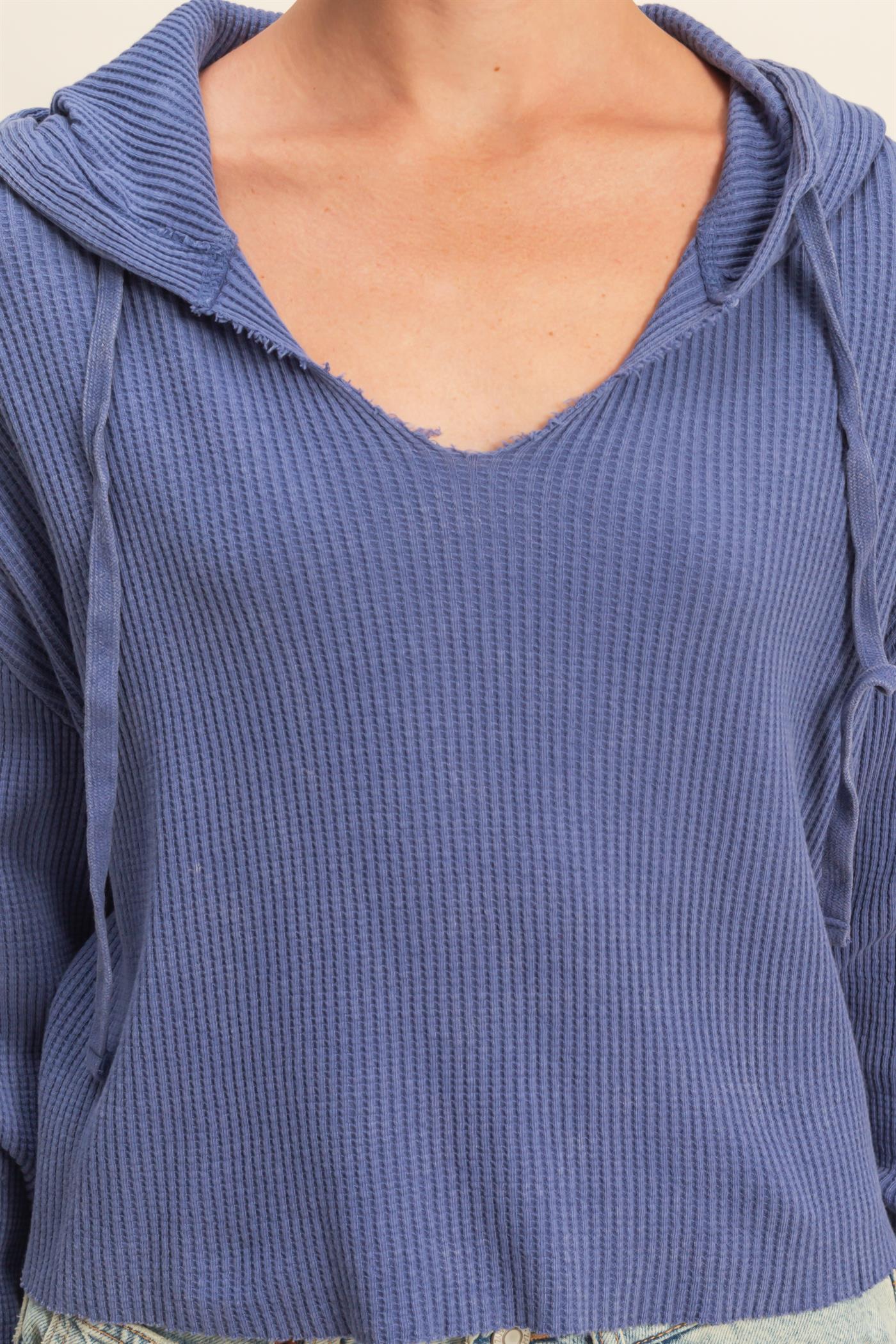 PREORDER - Sundaze Ribbed Knit Hoodie - 4 colors