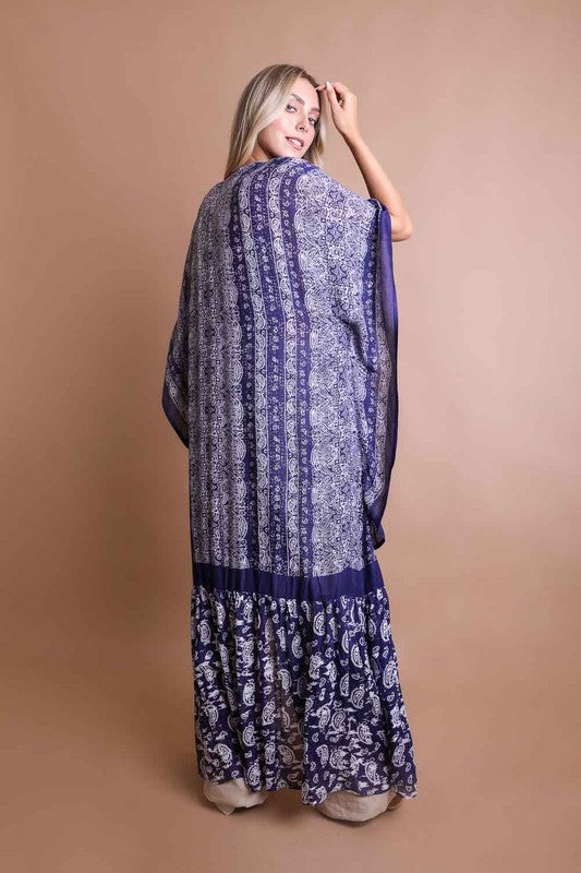 Free Flow Paisley Kimono