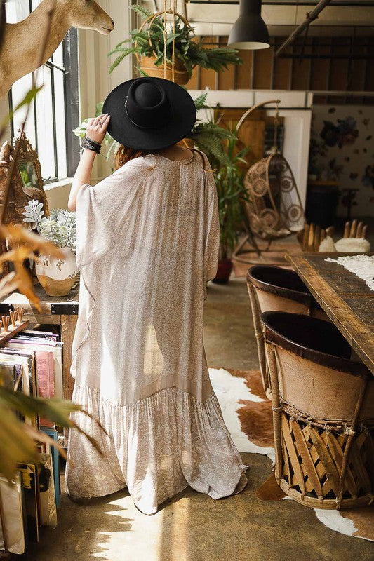 Free Flow Paisley Kimono