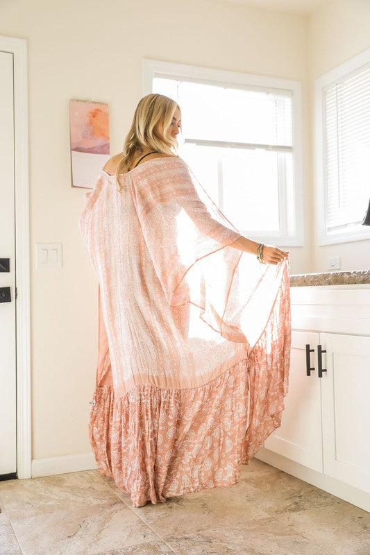 Free Flow Paisley Kimono
