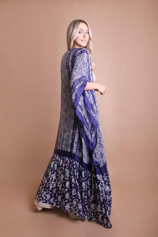 Free Flow Paisley Kimono