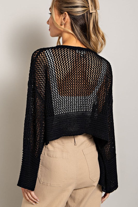 Alba Eyelet Knit Cardigan