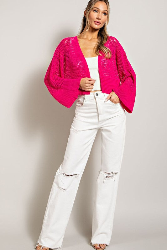 Alba Eyelet Knit Cardigan