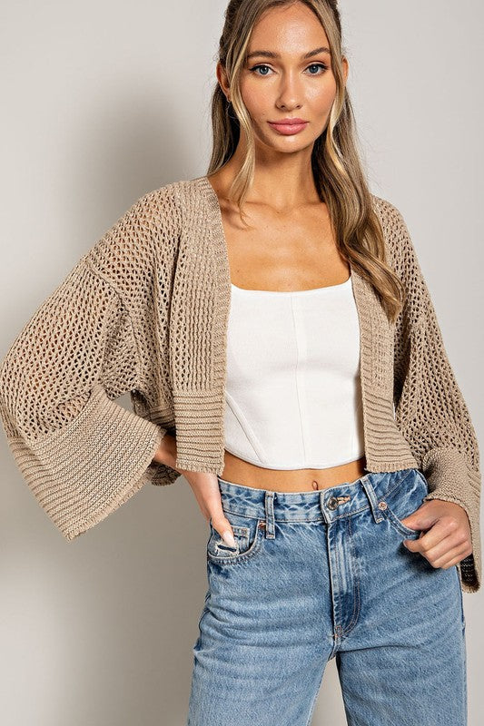 Alba Eyelet Knit Cardigan