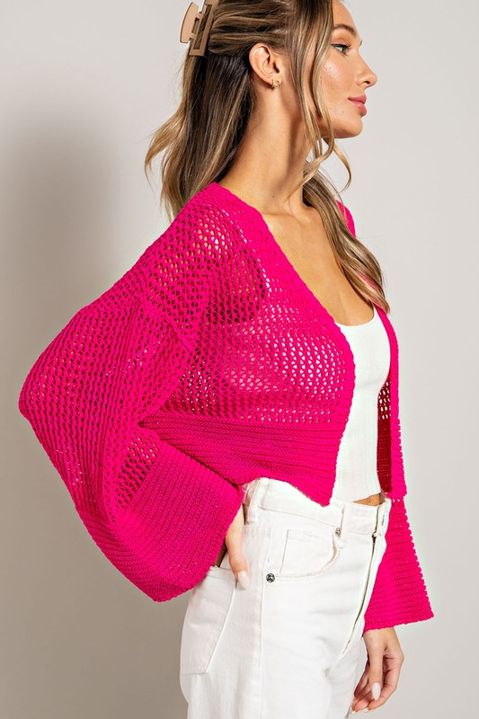 Alba Eyelet Knit Cardigan