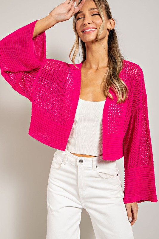 Alba Eyelet Knit Cardigan
