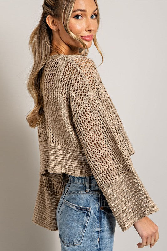 Alba Eyelet Knit Cardigan