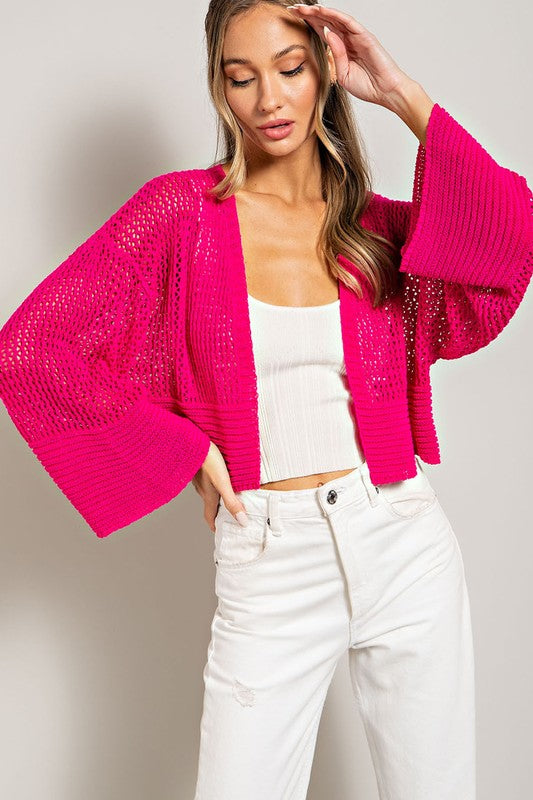 Alba Eyelet Knit Cardigan