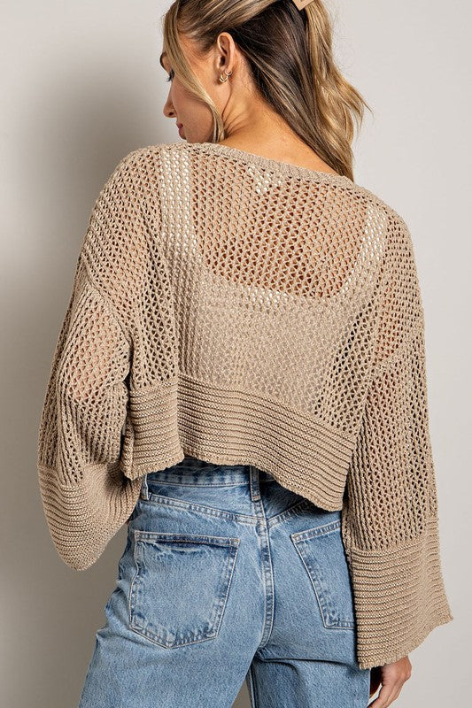 Alba Eyelet Knit Cardigan