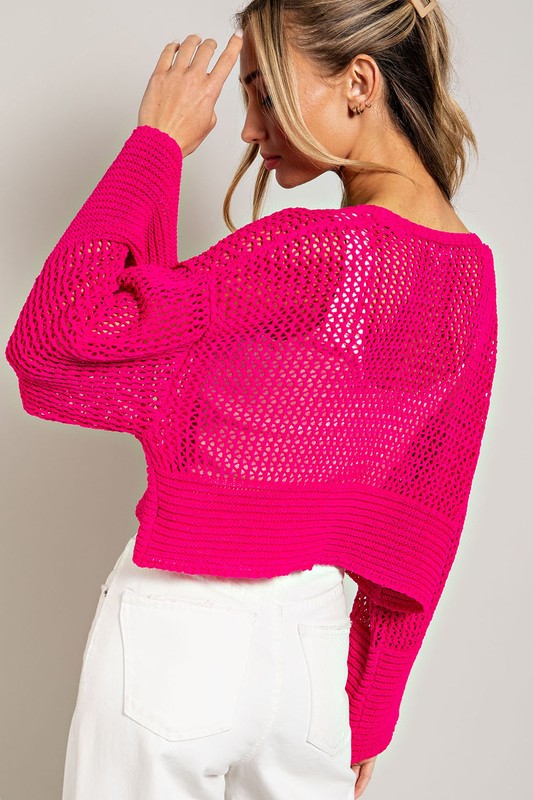 Alba Eyelet Knit Cardigan