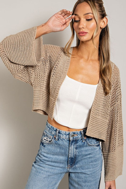 Alba Eyelet Knit Cardigan