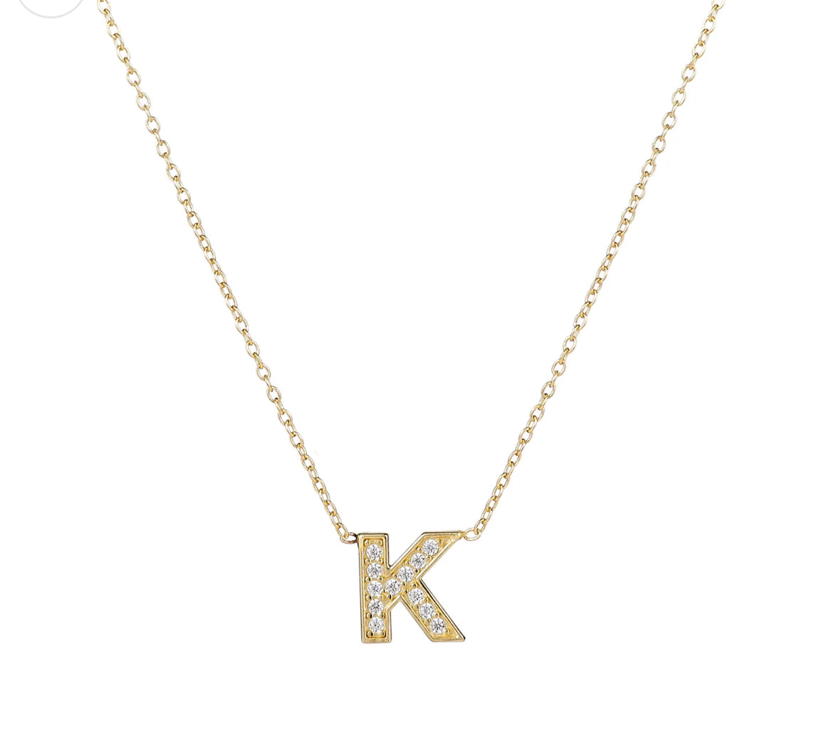 PREORDER - The Sis Kiss Custom Impression Initial Necklace - 2 colors
