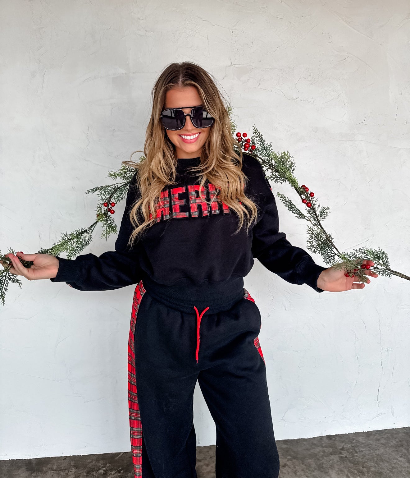 PREORDER - Merry Plaid Pants Set