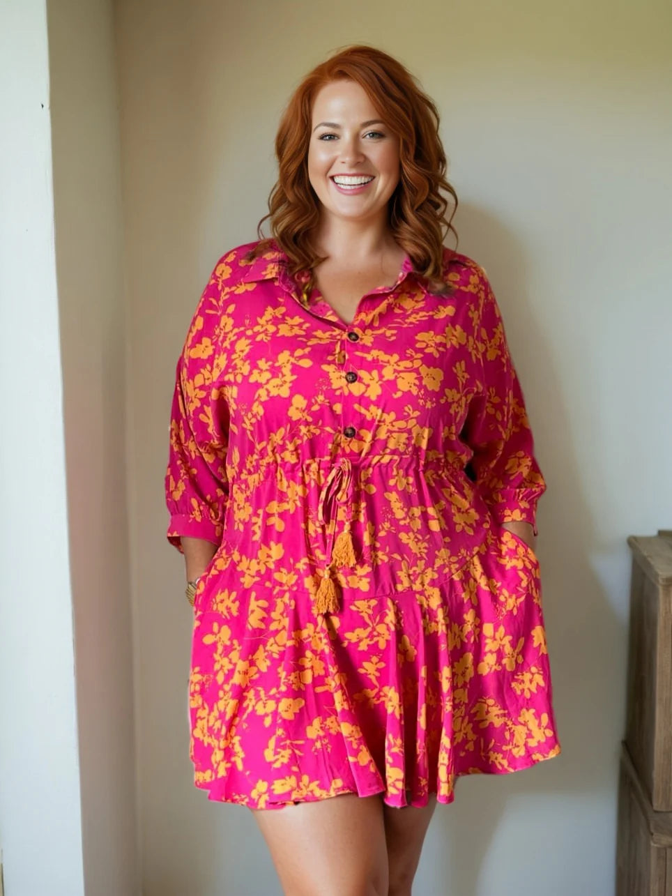 Floral Print Pocket Dress - 2 colors
