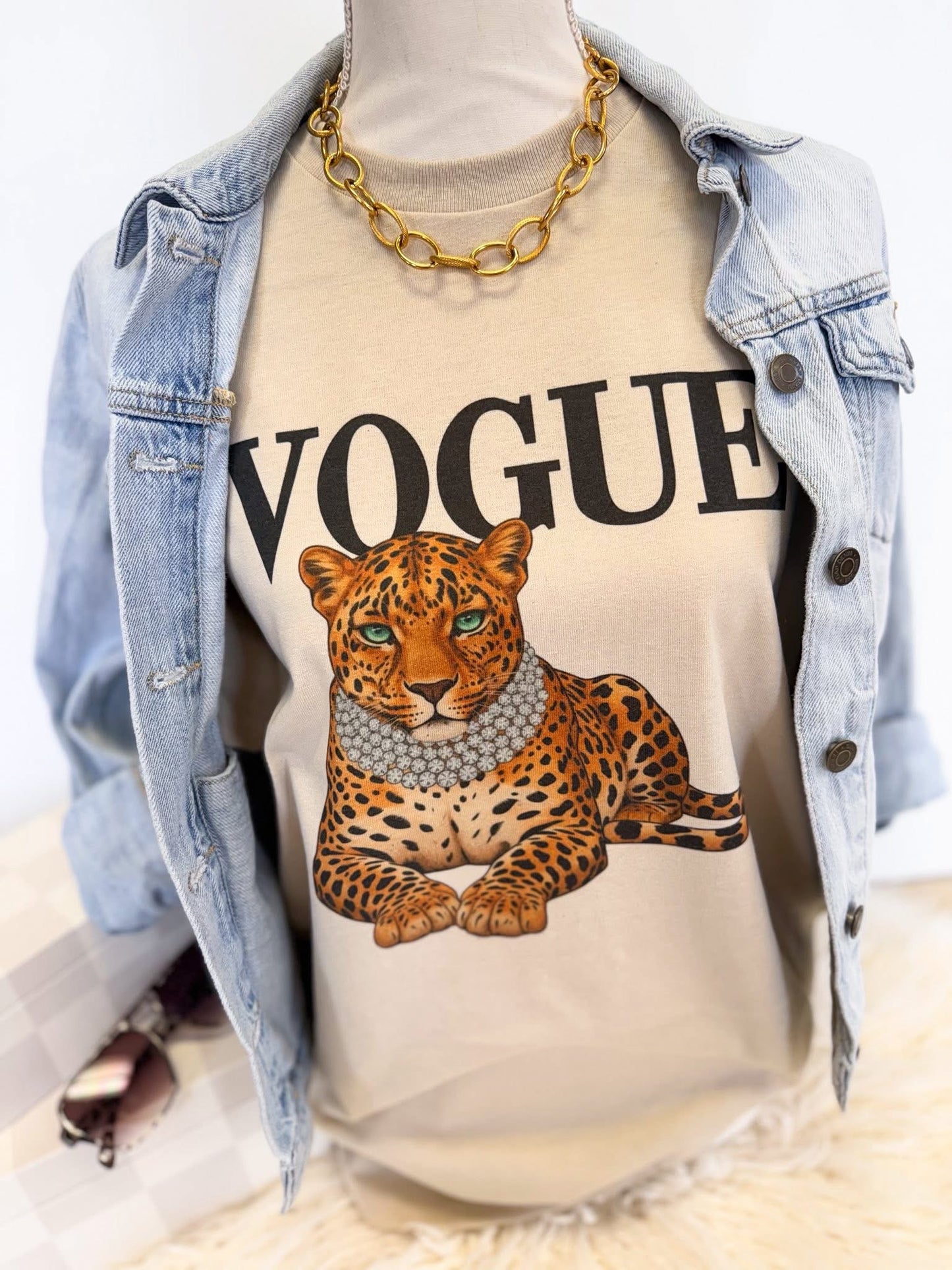 Vogue Leopard Tee - 2 styles