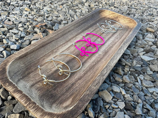 Bow Hoops - 3 colors
