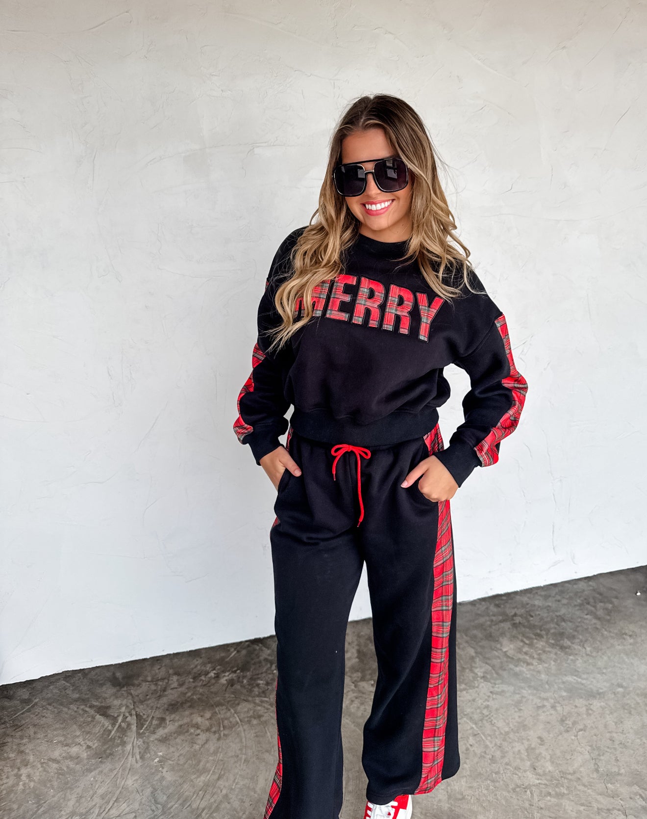 PREORDER - Merry Plaid Pants Set