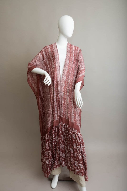 Free Flow Paisley Kimono
