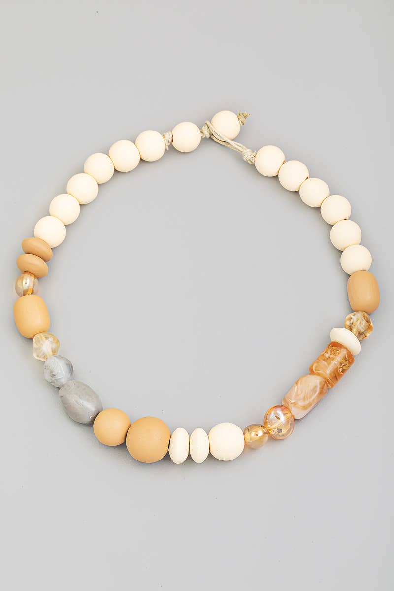 Bulky Ball Bead Necklace - 4 colors