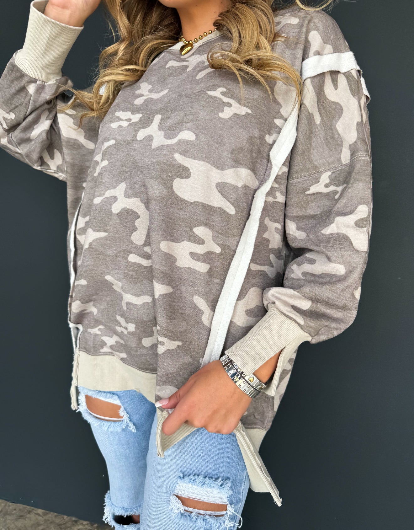 PREORDER - Green Camo Classic Crew Pullover