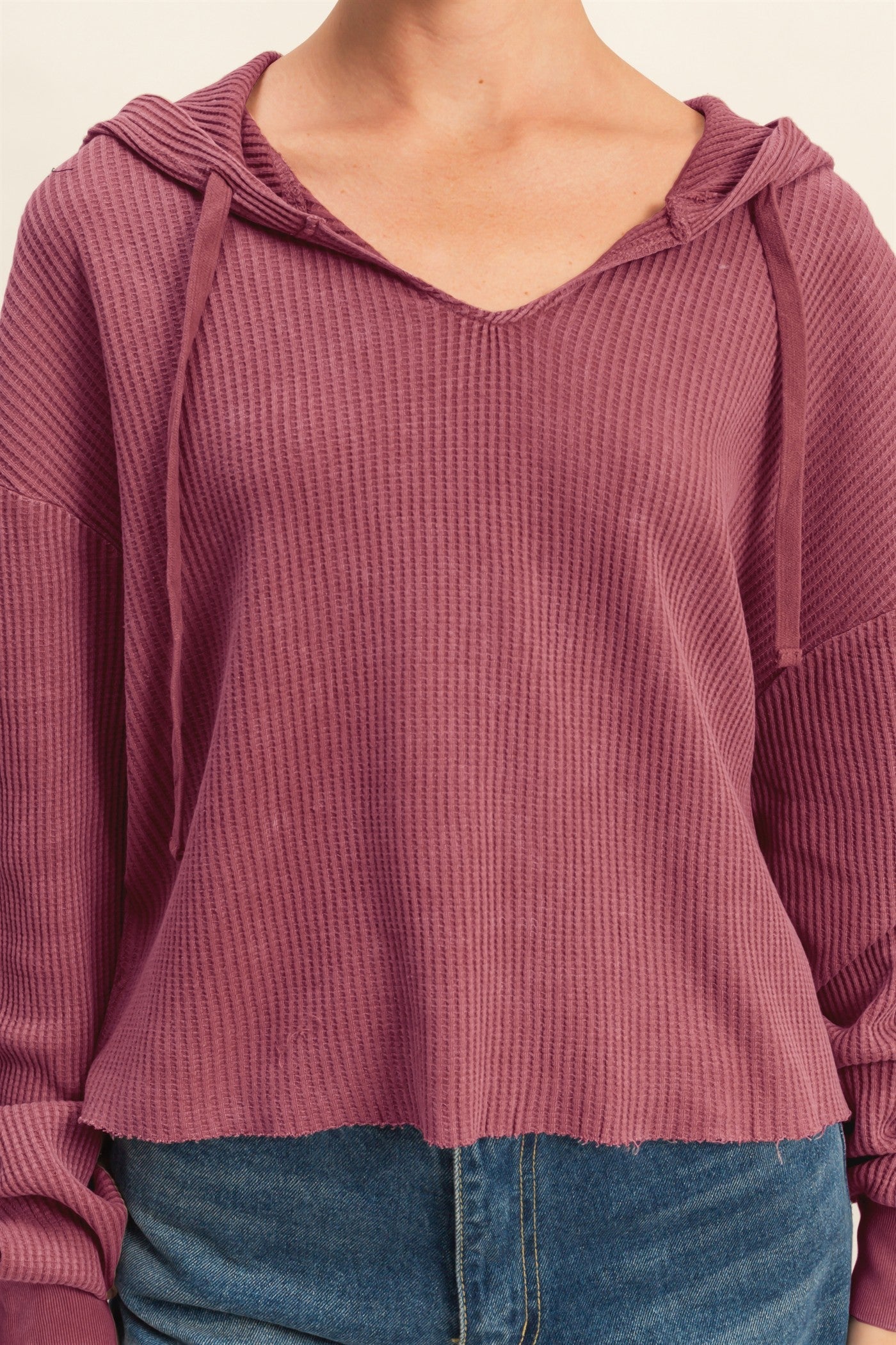 PREORDER - Sundaze Ribbed Knit Hoodie - 4 colors