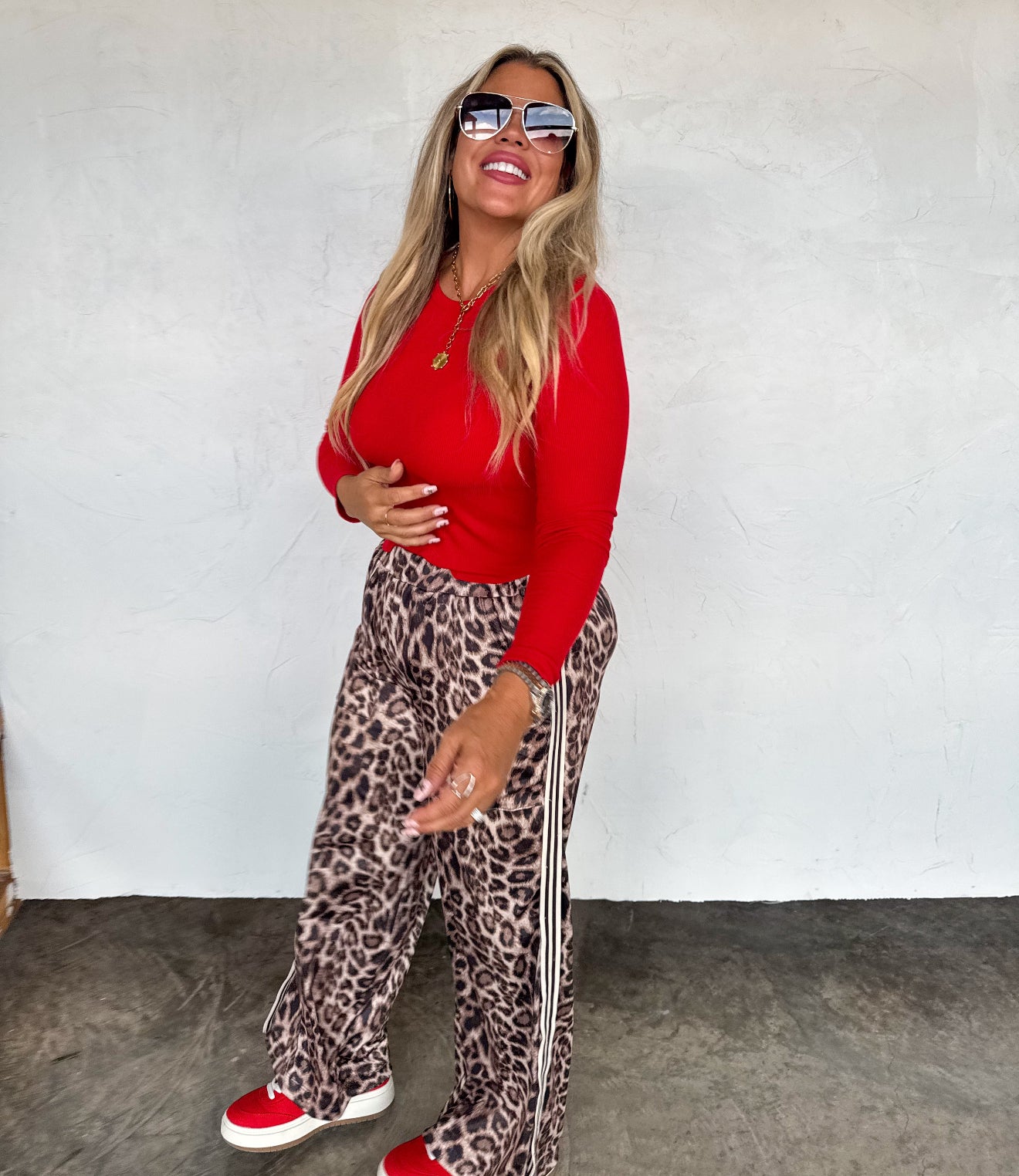PREORDER - Haddie Silky Cheetah Wide Leg Pants
