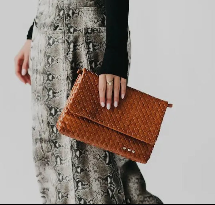 PREORDER - Wrenlee Woven Flap Crossbody - 3 colors