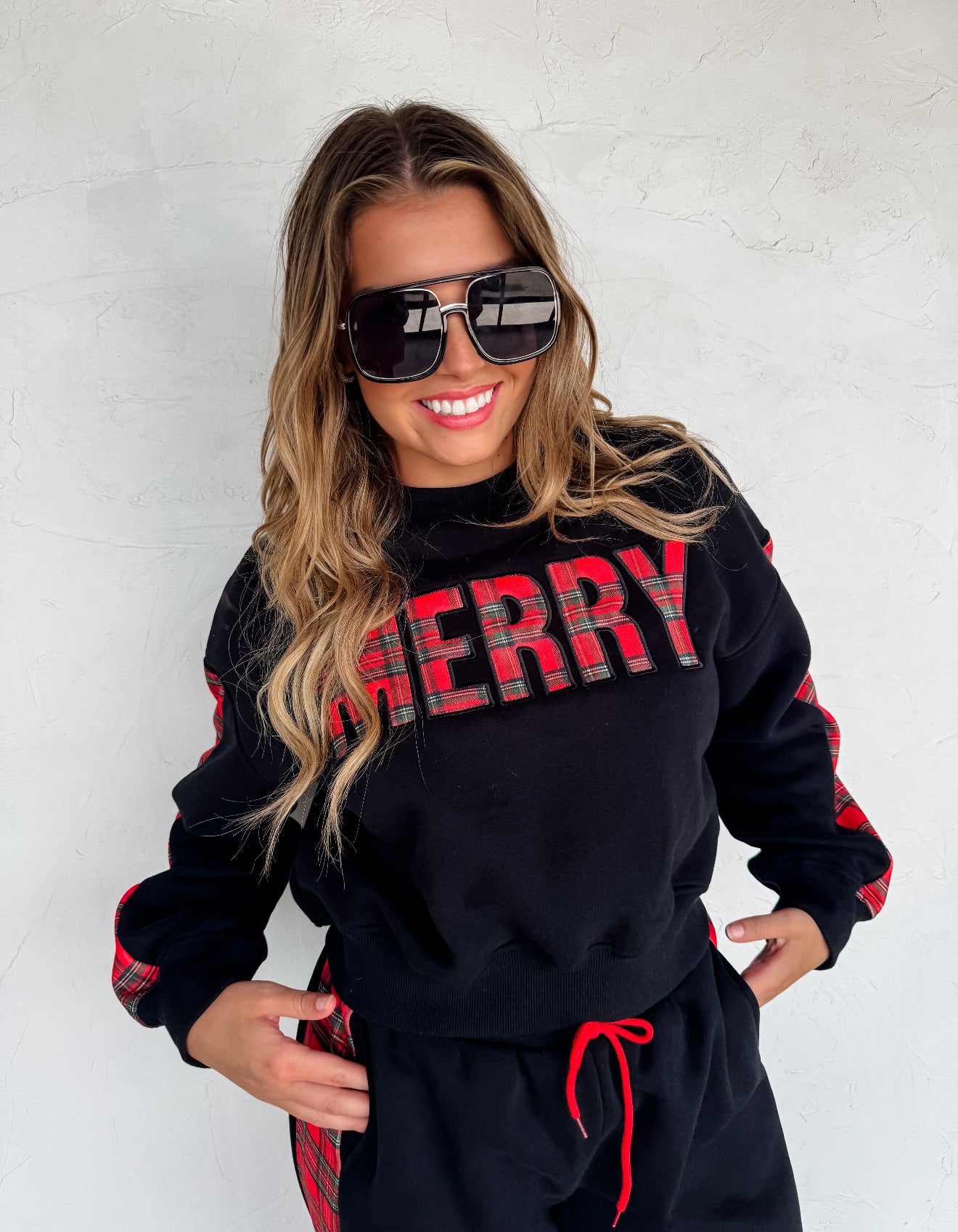 PREORDER - Merry Plaid Pants Set