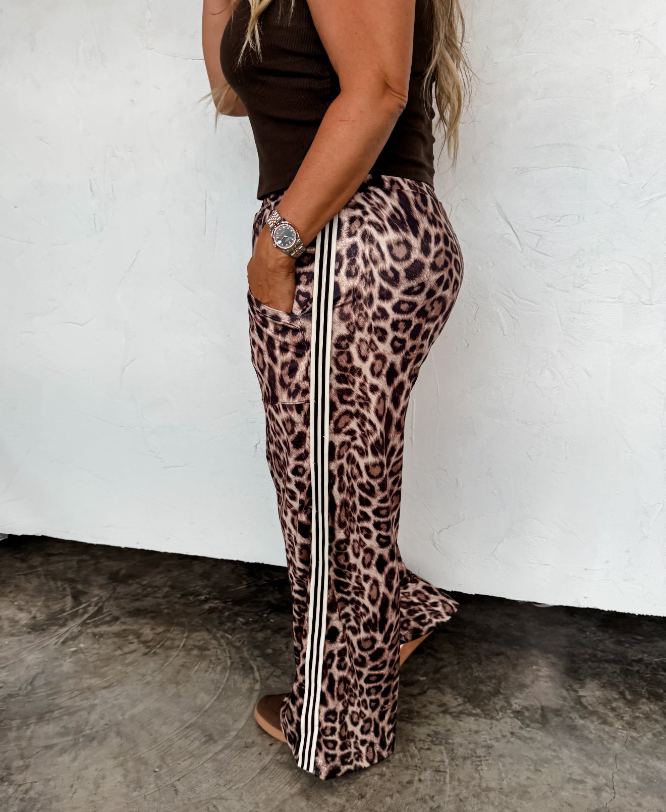 PREORDER - Haddie Silky Cheetah Wide Leg Pants