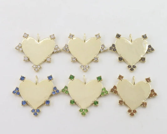 The Sis Kiss Ashford Heart Charm