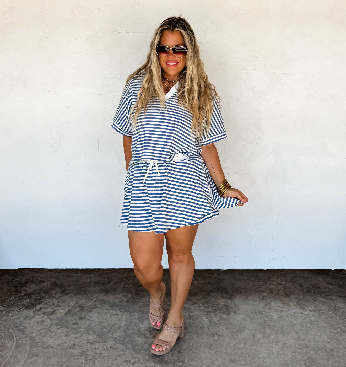 HARBOR STRIPED SKORT SET - 2 colors
