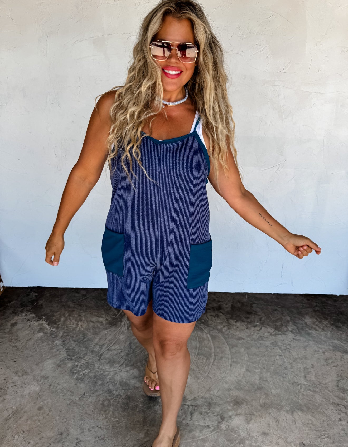 PREORDER - Kinsley Ribbed Romper - 2 colors