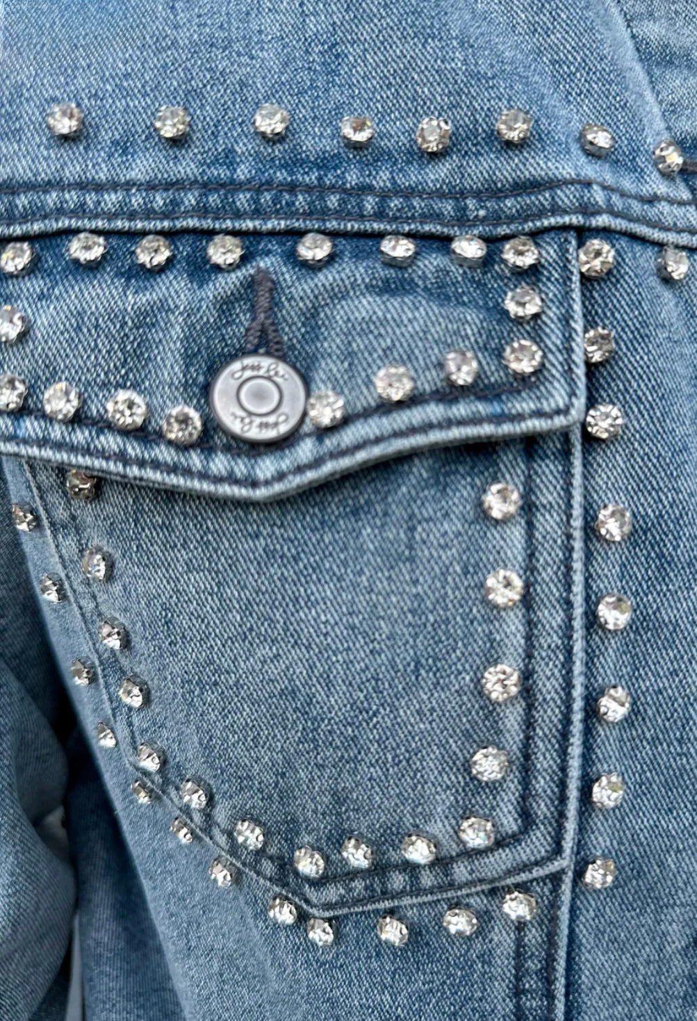 Stevie Rhinestone Denim Jacket