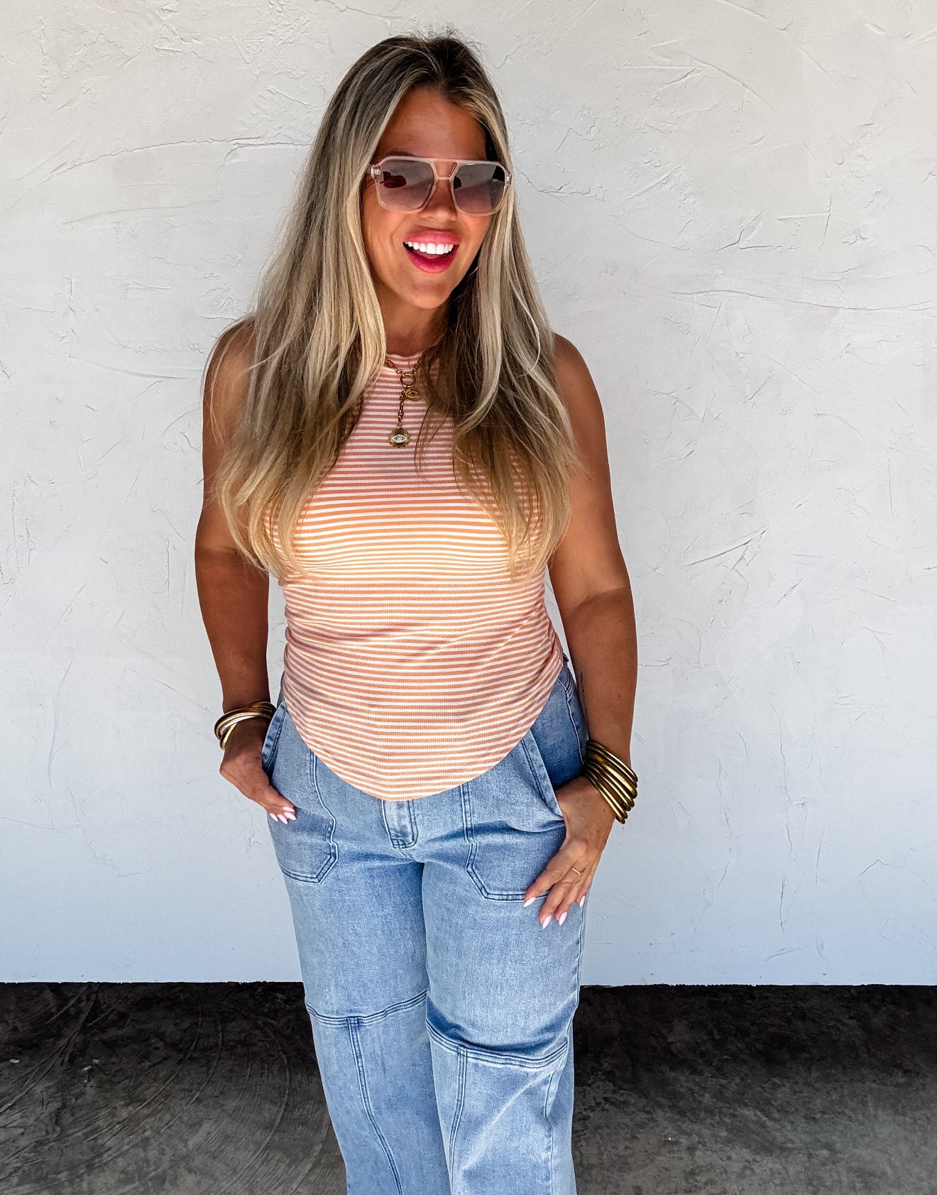 Summer Bianca Striped Ribbed Tank - 4 colors