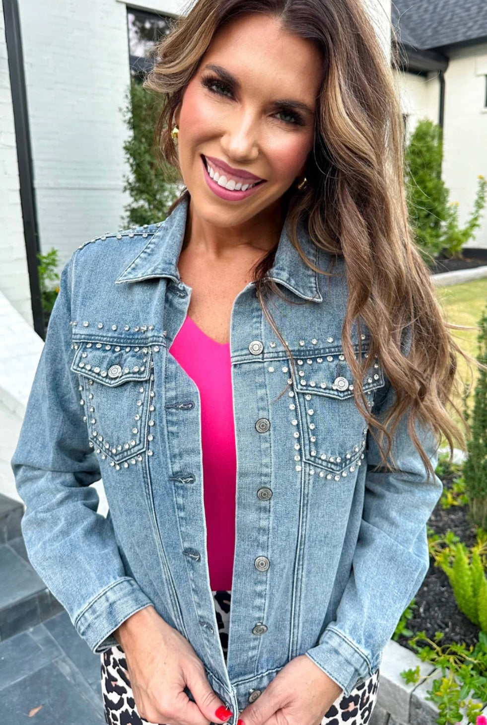 Stevie Rhinestone Denim Jacket