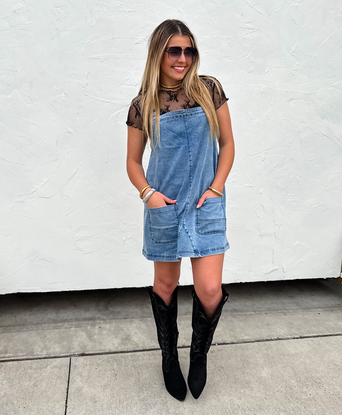 Jenna Denim Jumper Dress