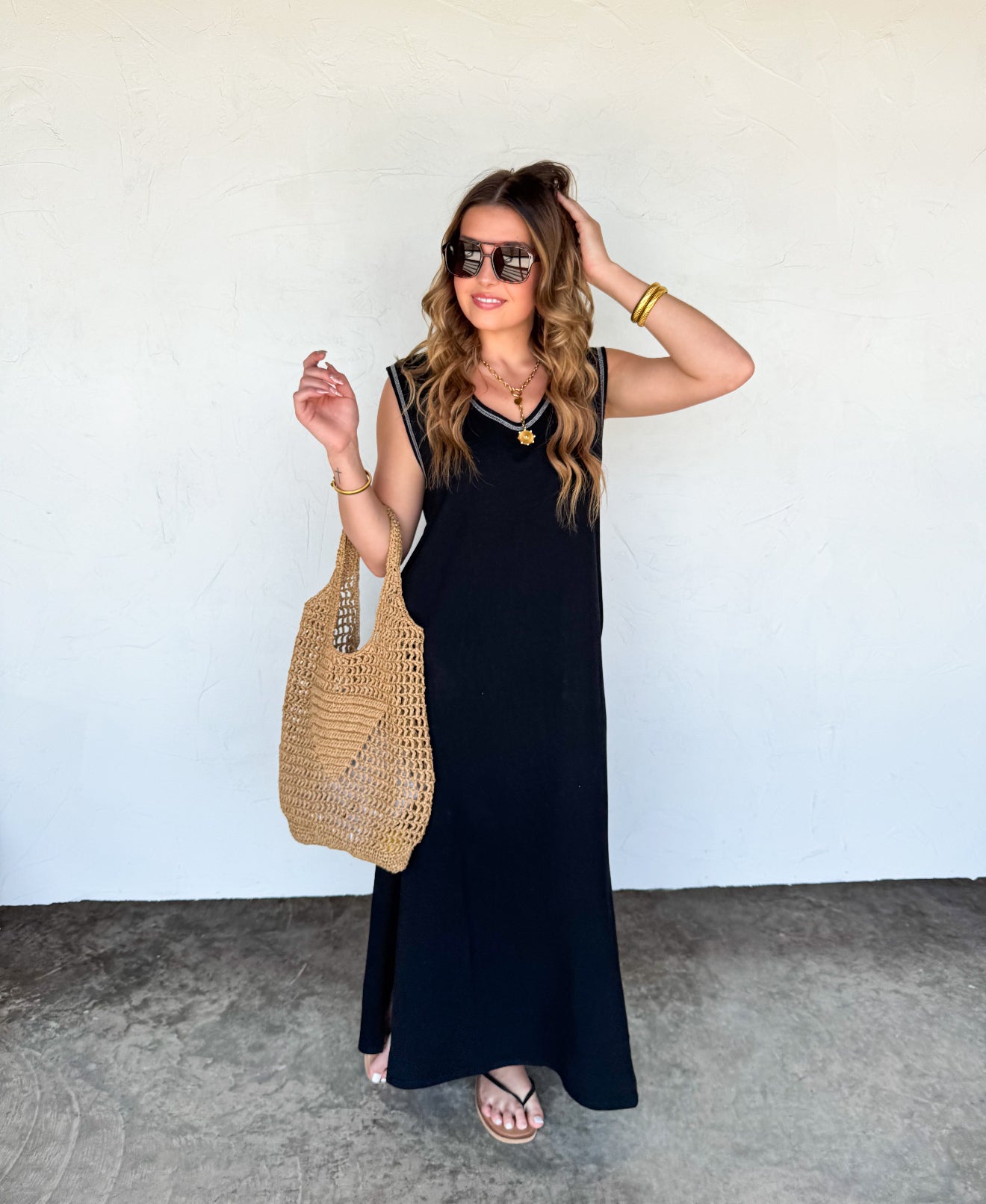 PREORDER - Relaxed Summer Split Hem Dress - 3 colors