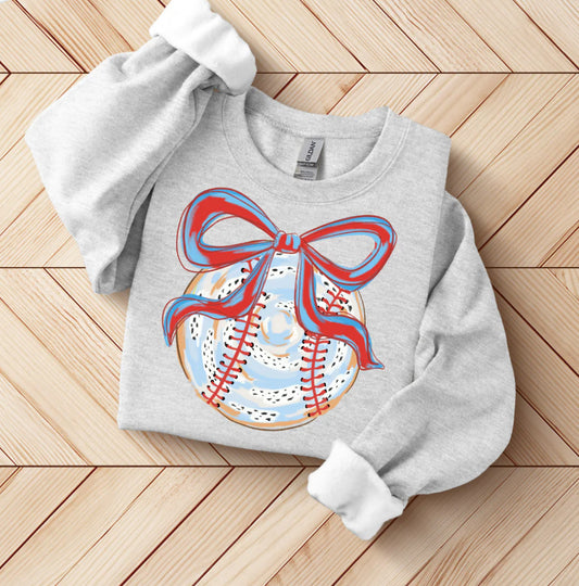 Baseball Bow Sweatshirt - 3 colors