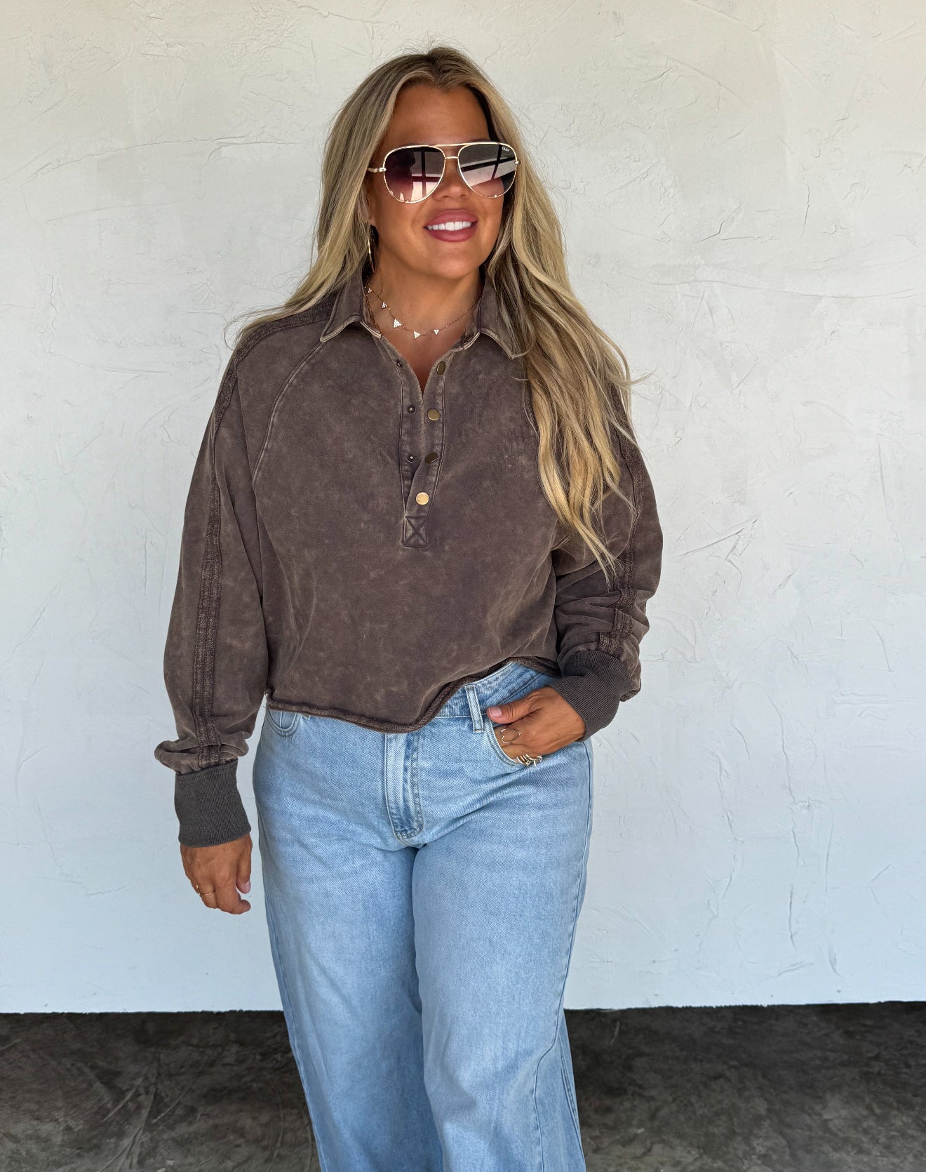 Marley Snap Button Sweatshirt - 4 colors