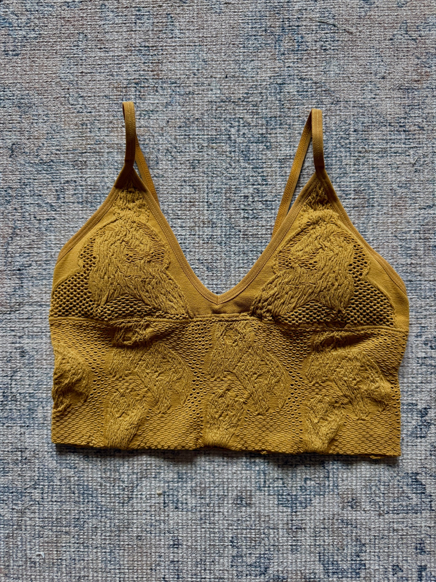 Floral Textured Padded Bralette - 3 colors