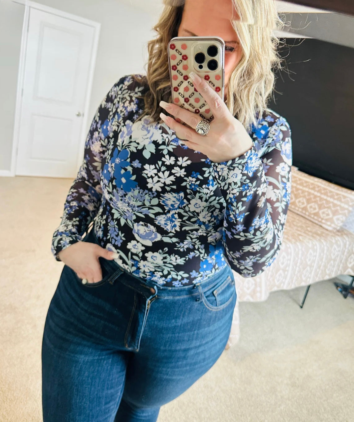 Buy Myself Flowers Mesh Top - 3 colors