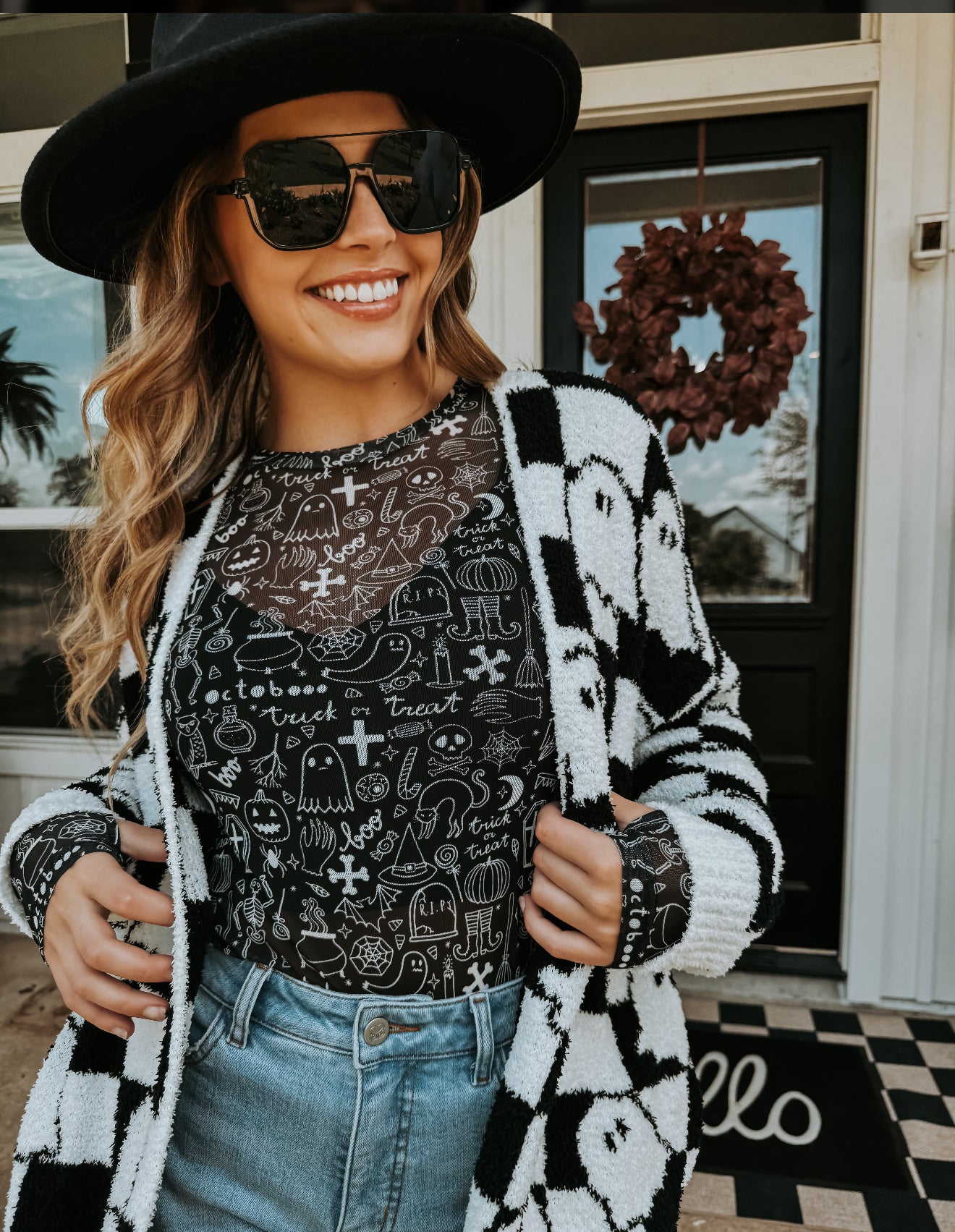 PREORDER - Spooky Halloween Mesh Top