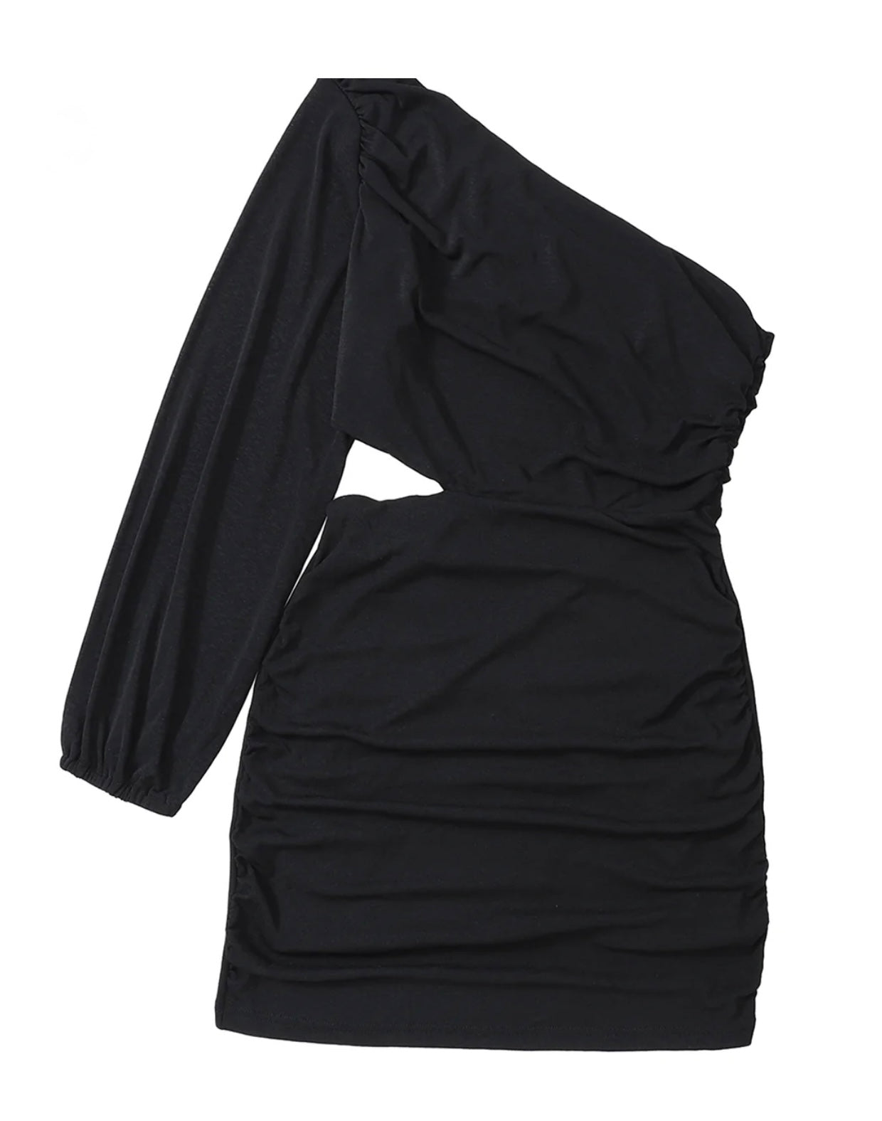 Lex Black One Shoulder Bodycon Dress
