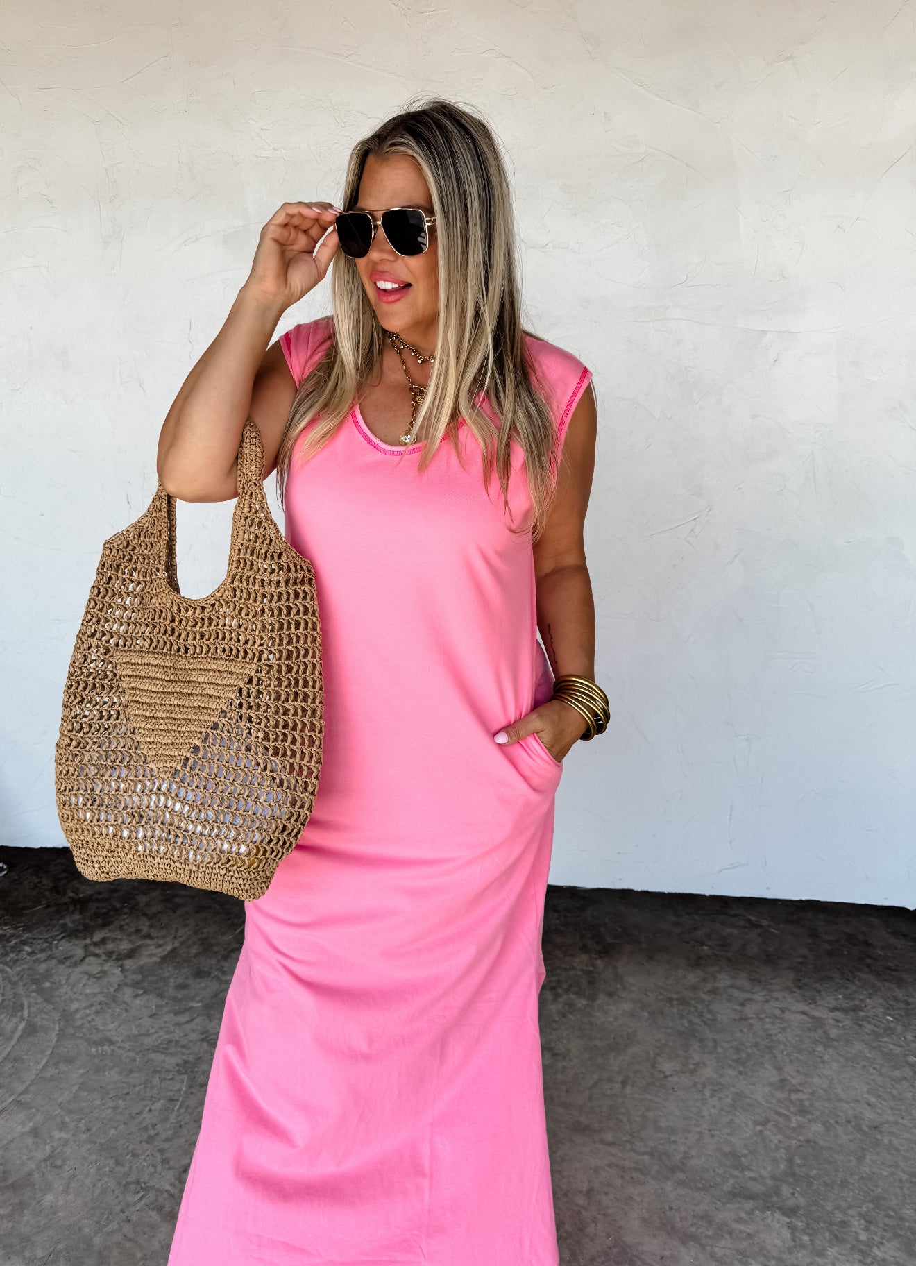 PREORDER - Relaxed Summer Split Hem Dress - 3 colors
