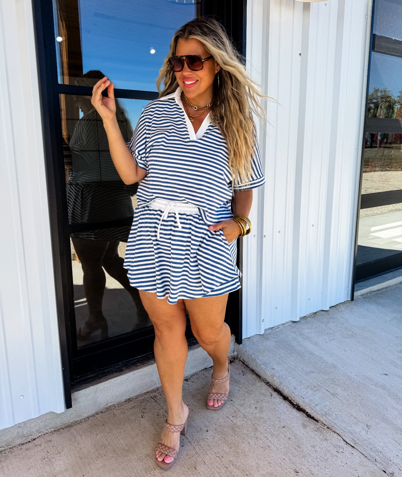 HARBOR STRIPED SKORT SET - 2 colors