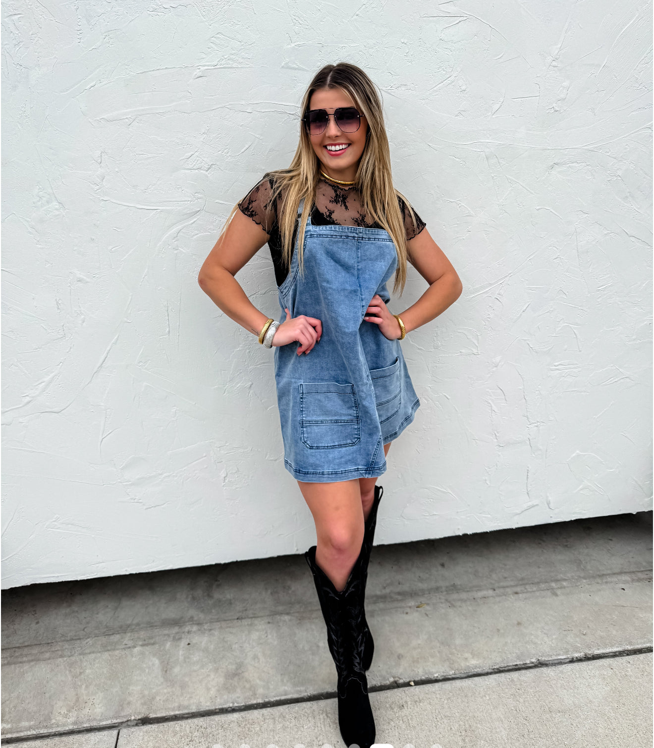 Jenna Denim Jumper Dress