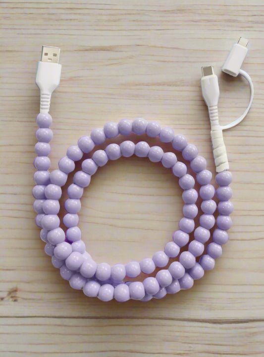 2-in-1 Beaded USB Charger - 11 colors