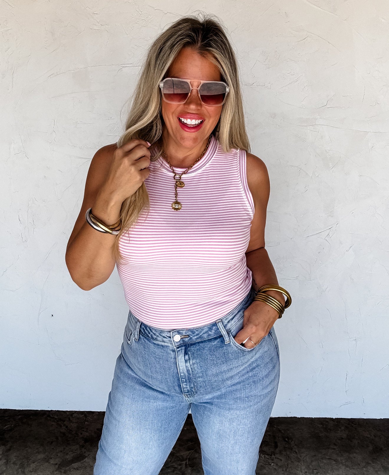 Summer Bianca Striped Ribbed Tank - 4 colors