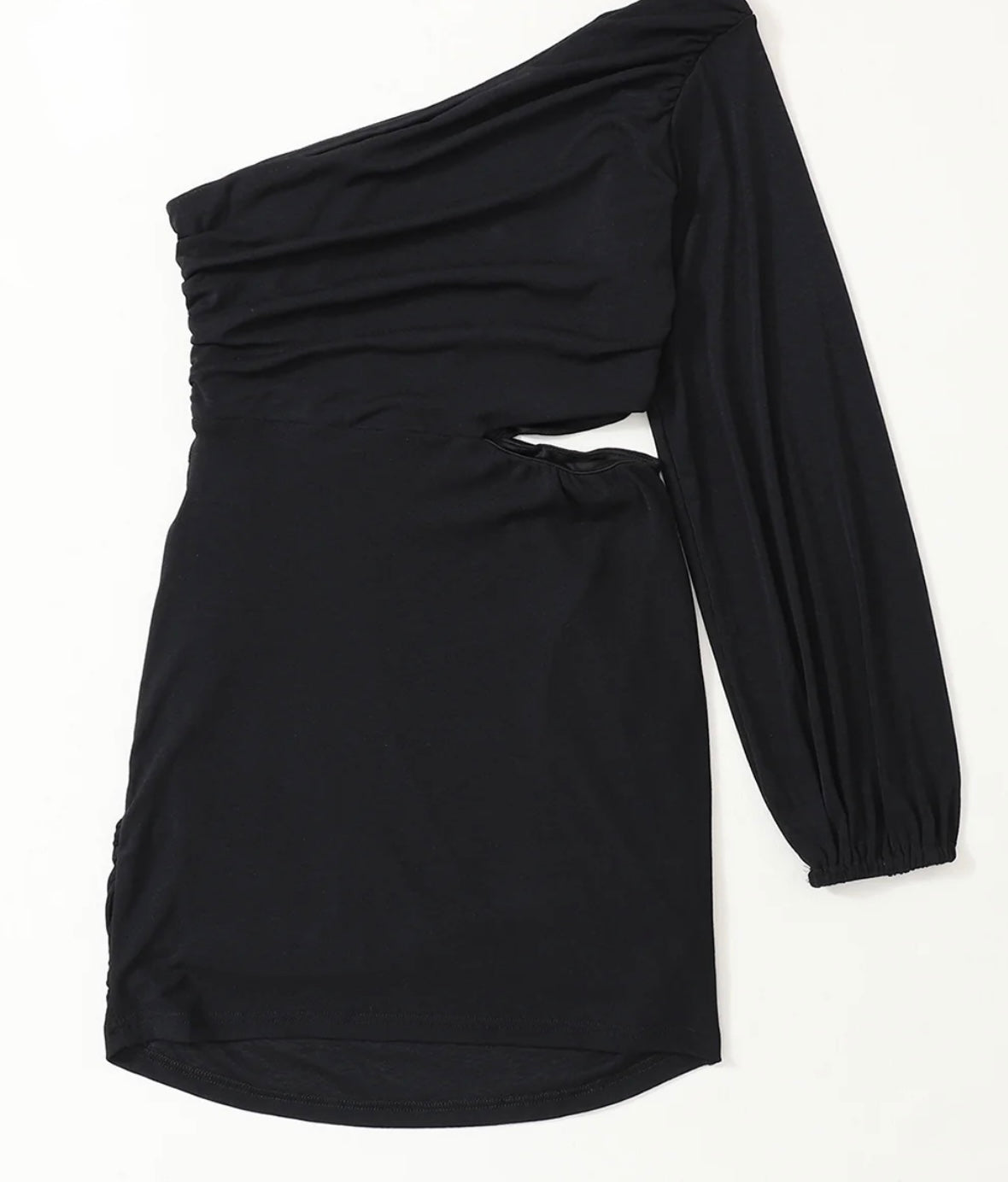 Lex Black One Shoulder Bodycon Dress