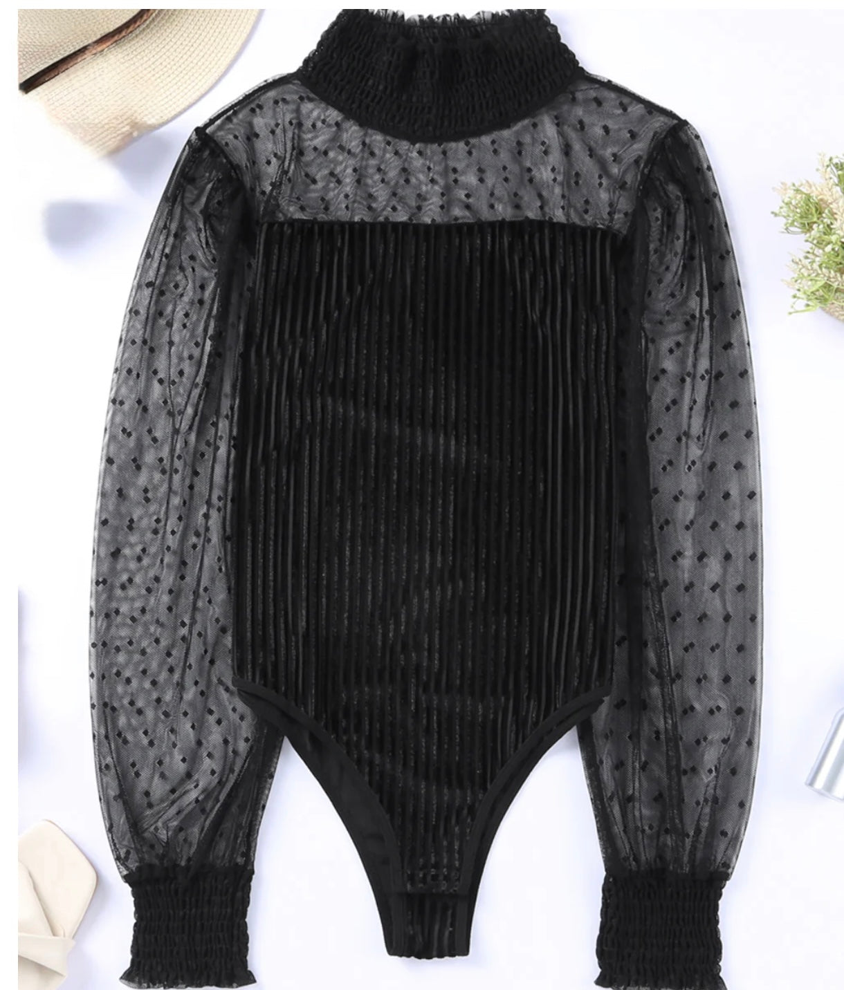 Veronica Sheer Velvet Bodysuit
